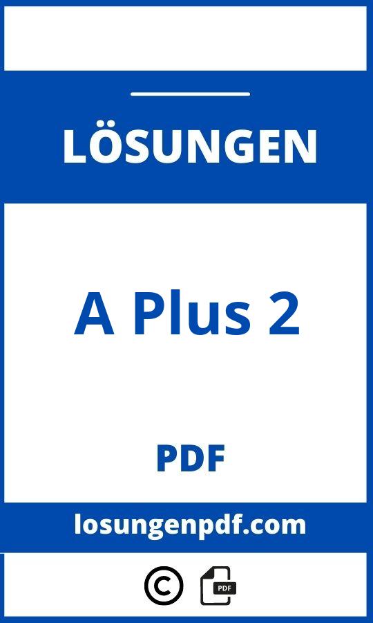 A Plus 2 Lösungen Pdf