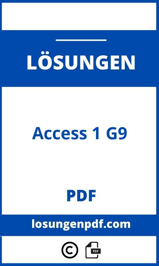 Access 1 G9 Lösungen Pdf