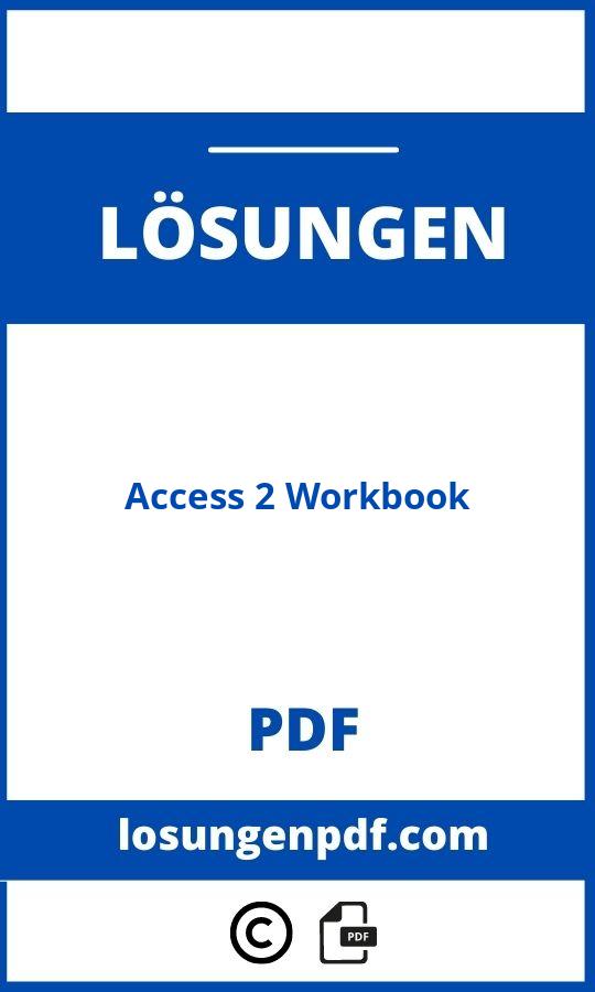 Access 2 Workbook Lösungen Pdf