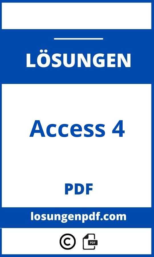 Access 4 Lösungen Pdf