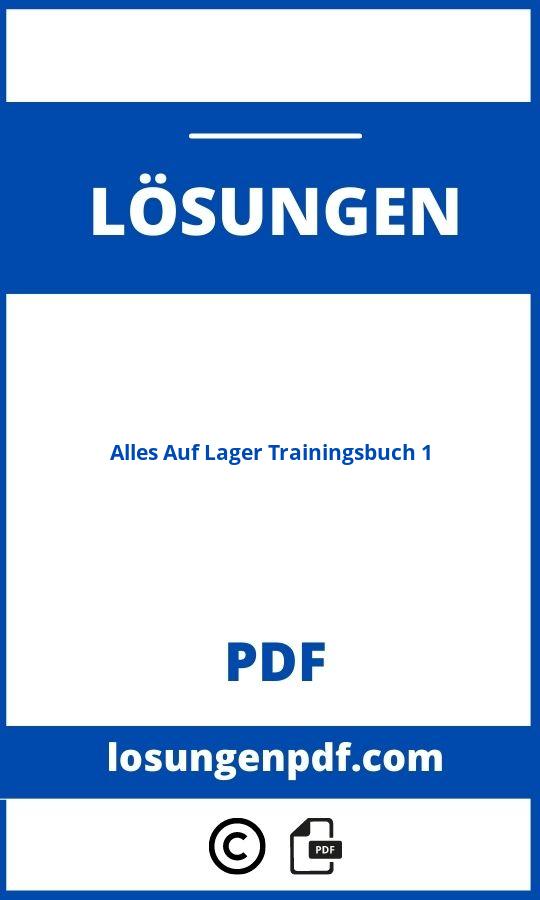 Alles Auf Lager Trainingsbuch 1 Lösungen Pdf