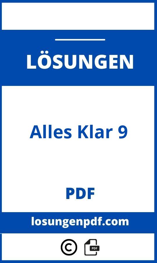 Alles Klar 9 Lösungen Pdf