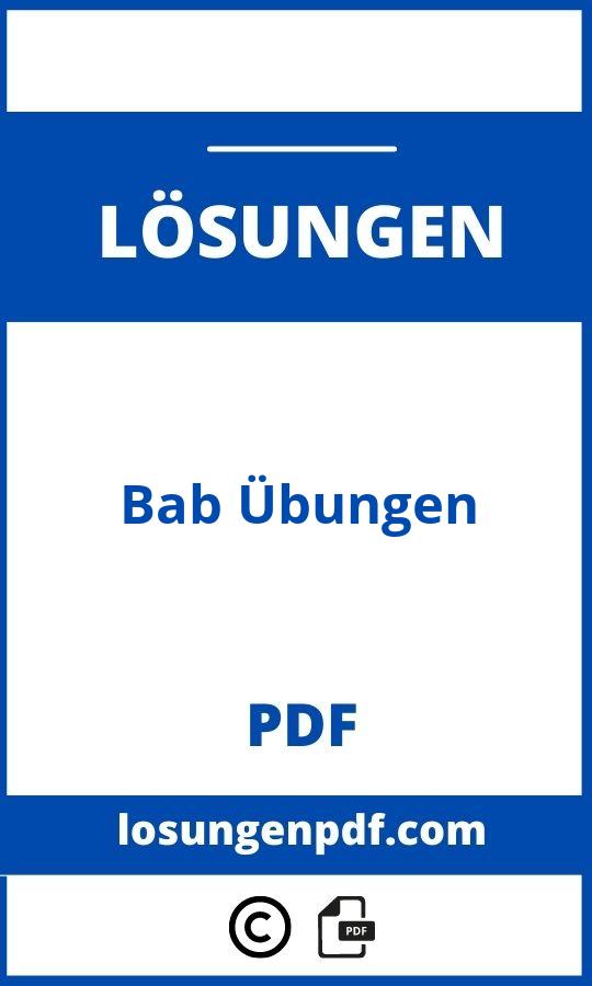 Bab Übungen Mit Lösungen Pdf