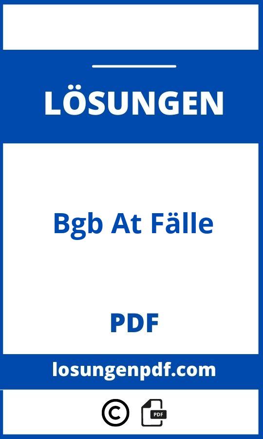 Bgb At Fälle Mit Lösungen Pdf