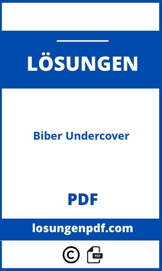 Biber Undercover Lösungen Pdf