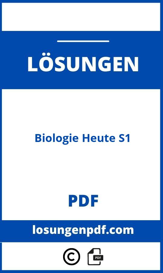 Biologie Heute S1 Lösungen Pdf