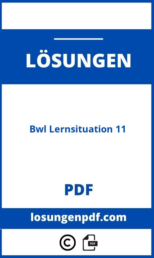 Bwl Lernsituation 11 Lösungen Pdf