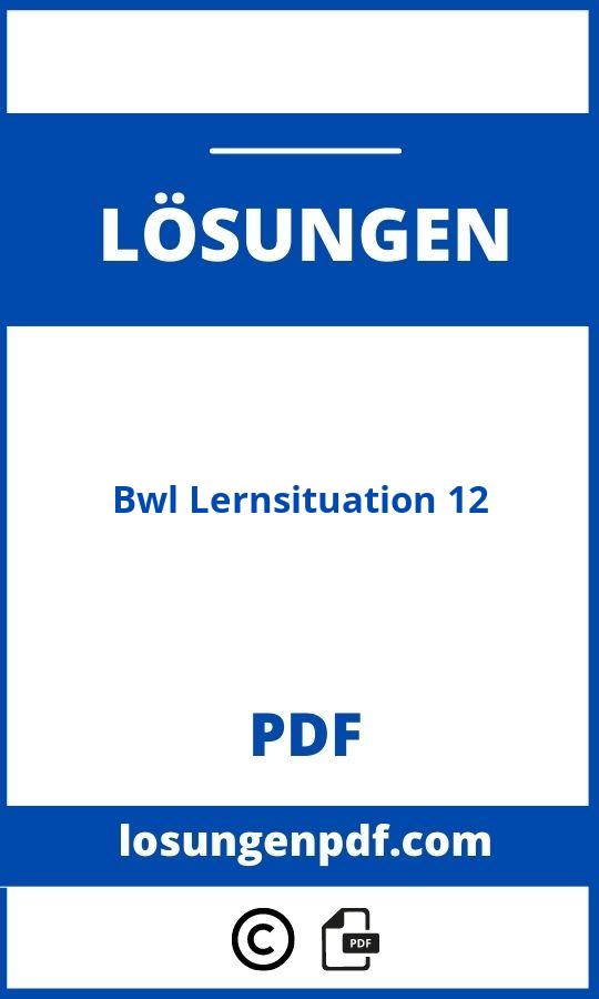 Bwl Lernsituation 12 Lösungen Pdf