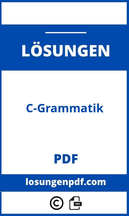 C-Grammatik Lösungen Pdf