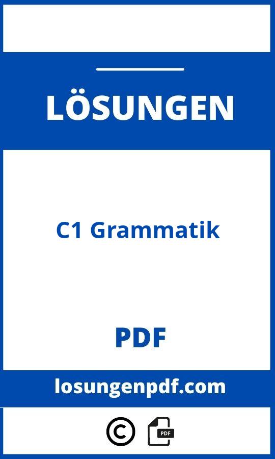 C1 Grammatik Lösungen Pdf