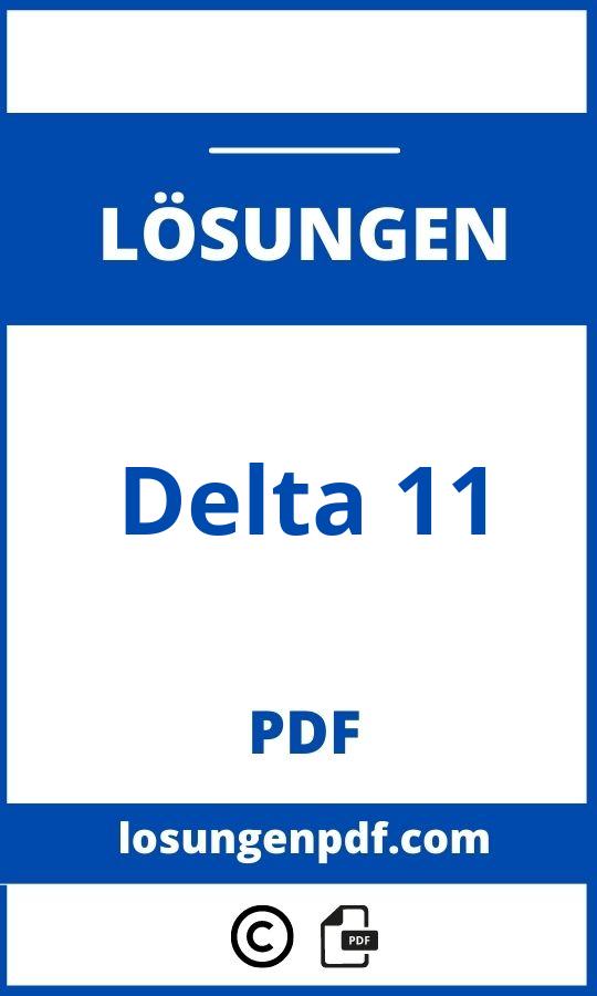 Delta 11 Lösungen Pdf