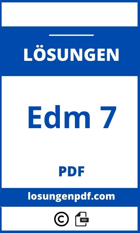 Edm 7 Lösungen Pdf