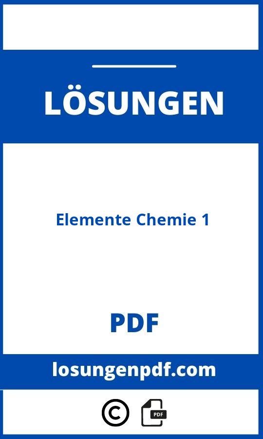 Elemente Chemie 1 Lösungen Pdf