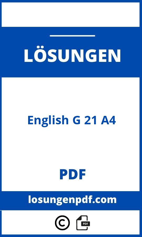 English G 21 A4 Lösungen Pdf