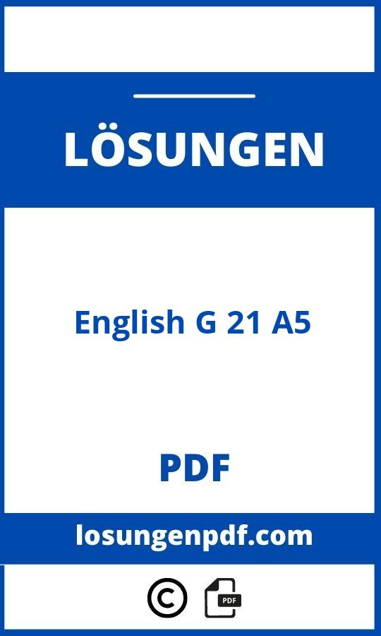 English G 21 A5 Lösungen Pdf