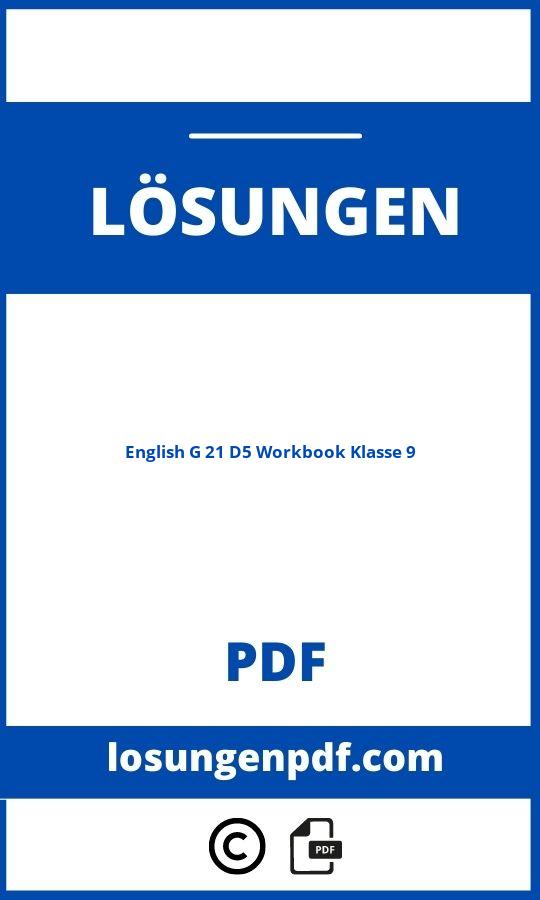 English G 21 D5 Workbook Lösungen Klasse 9 Pdf