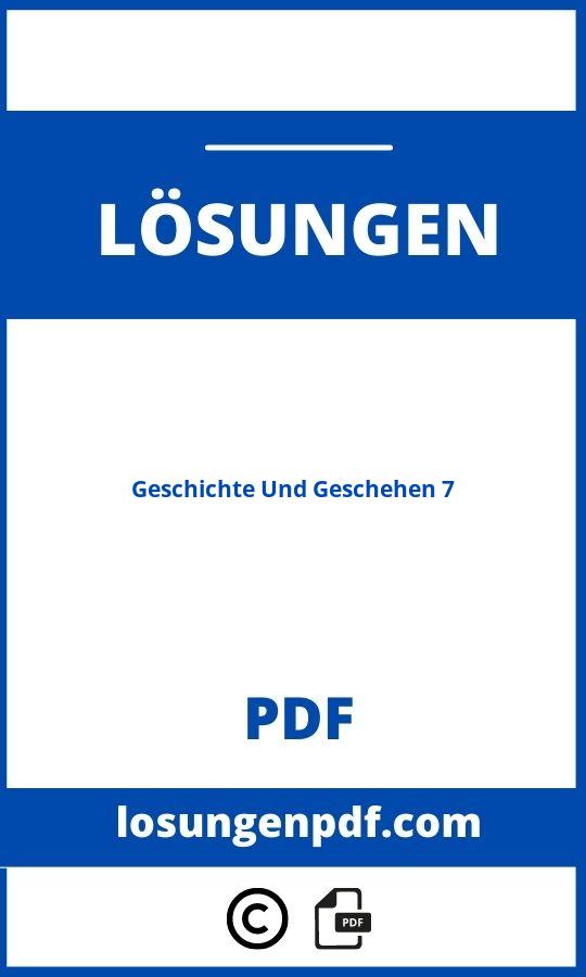 Geschichte Und Geschehen 7 Lösungen Pdf