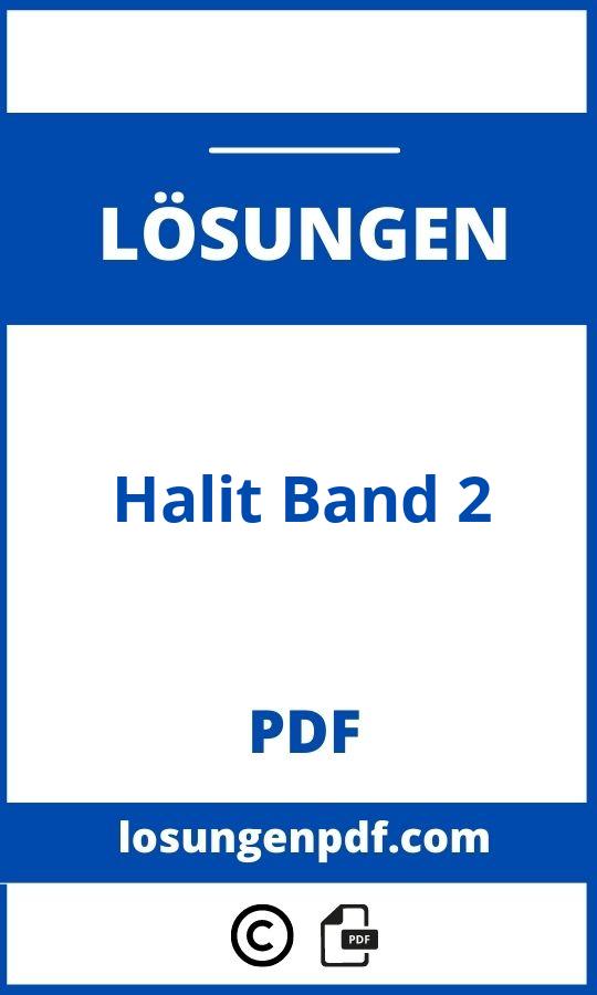 Halit Band 2 Lösungen Pdf