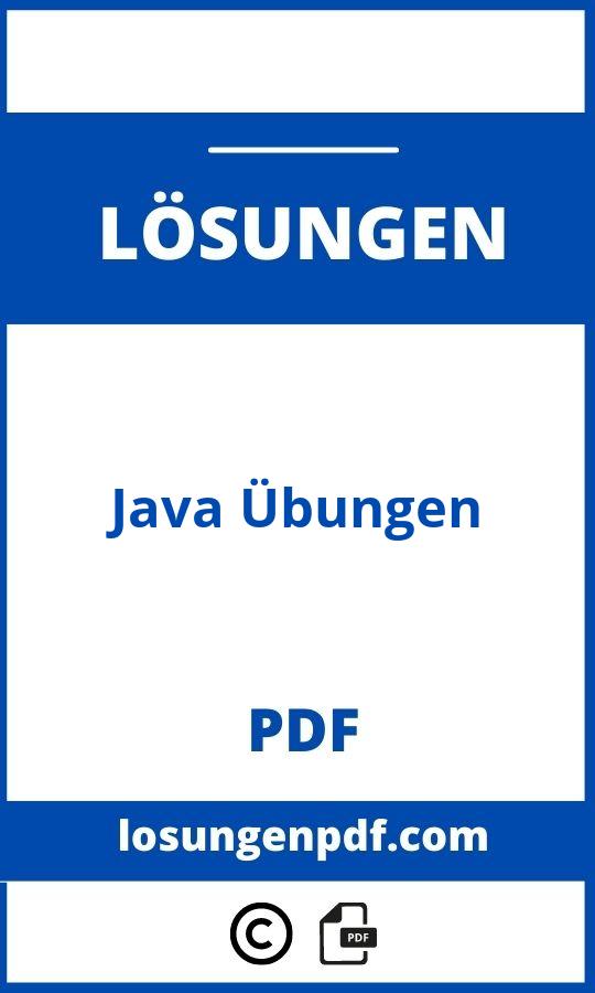 Java Übungen Mit Lösungen Pdf