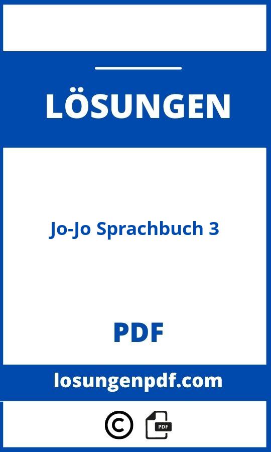 Jo-Jo Sprachbuch 3 Lösungen Pdf