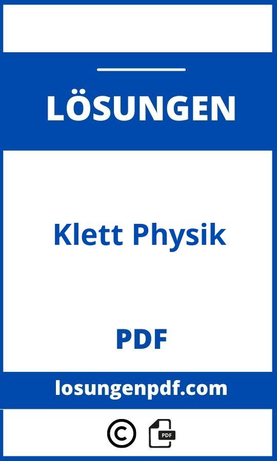 Klett Lösungen Pdf Physik