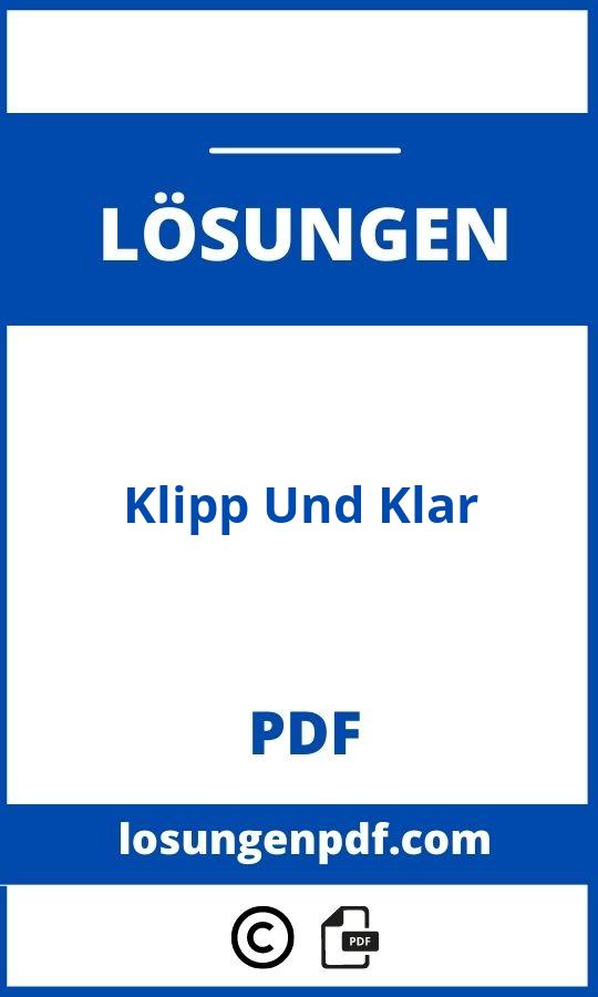 Klipp Und Klar Lösungen Pdf