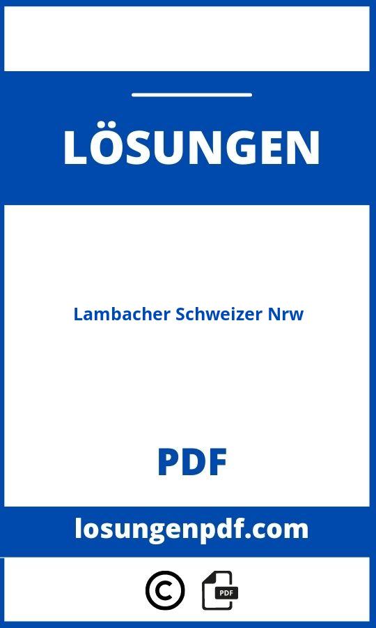 Lambacher Schweizer Lösungen Nrw Pdf