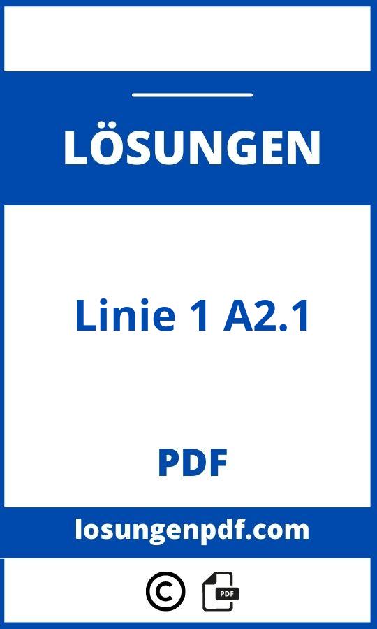 Linie 1 A2.1 Lösungen Pdf