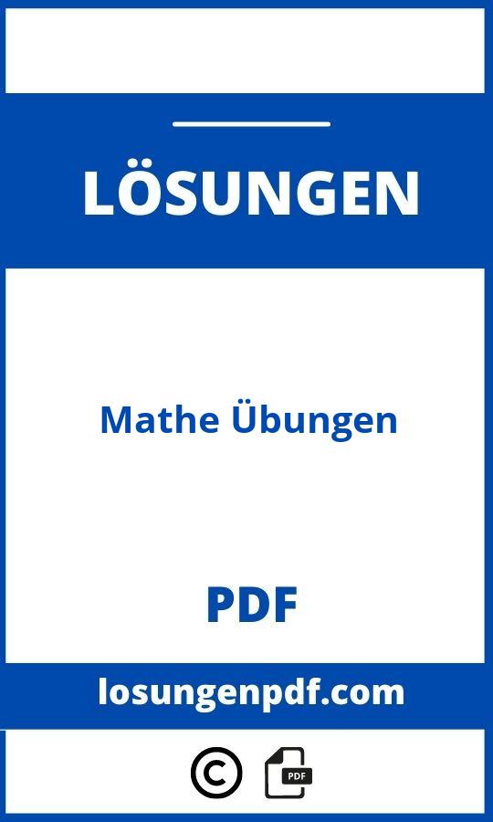 Mathe Übungen Mit Lösungen Pdf