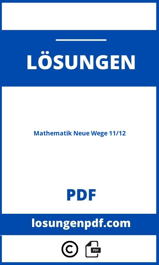 Mathematik Neue Wege 11/12 Lösungen Pdf