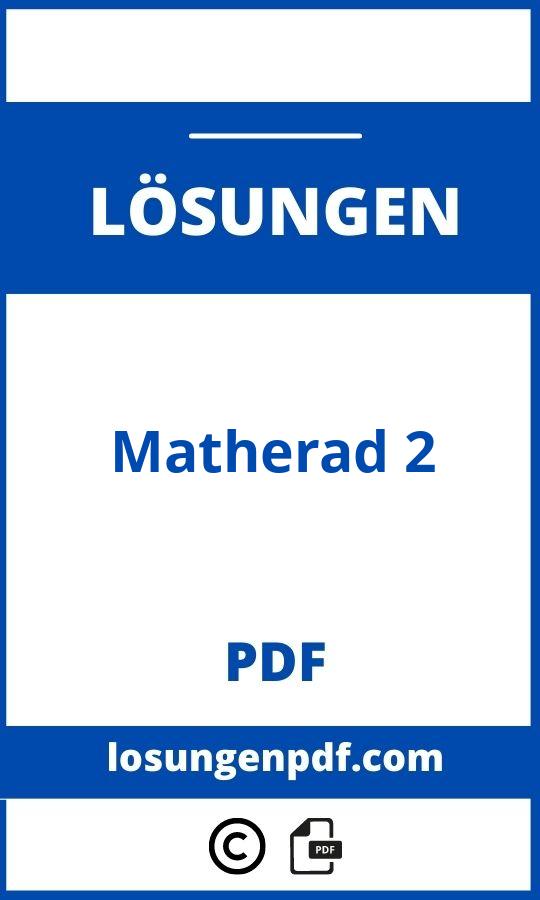 Matherad 2 Lösungen Pdf