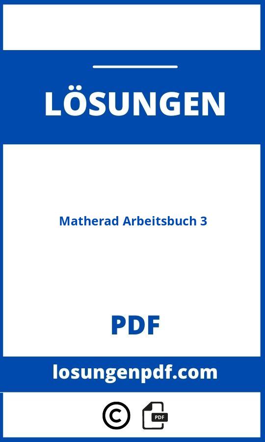 Matherad Arbeitsbuch 3 Lösungen Pdf