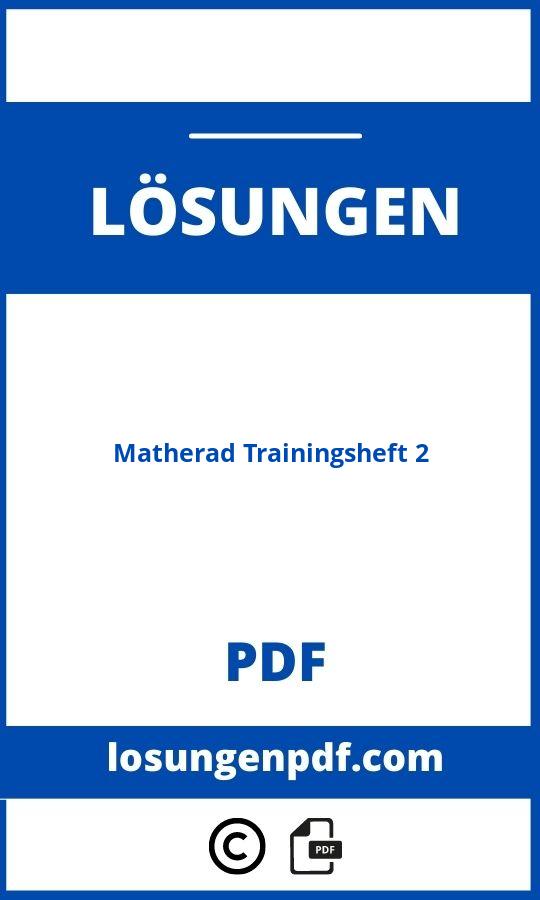 Matherad Trainingsheft 2 Lösungen Pdf