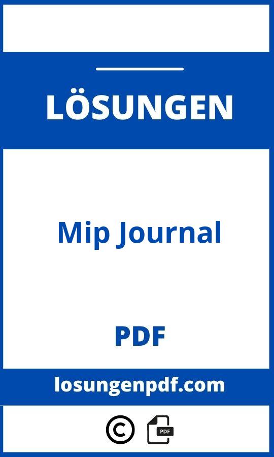 Mip Journal Lösungen Pdf