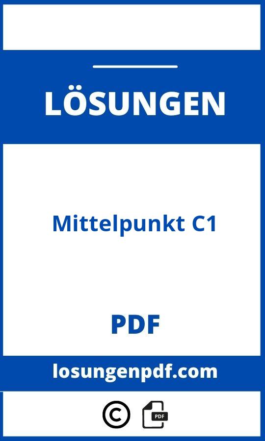 Mittelpunkt C1 Lösungen Pdf