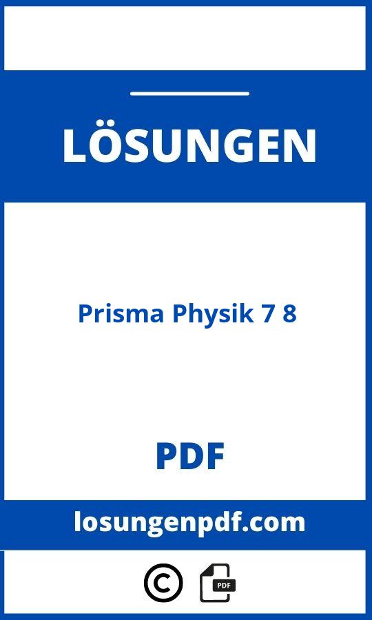 Prisma Physik 7 8 Lösungen Pdf