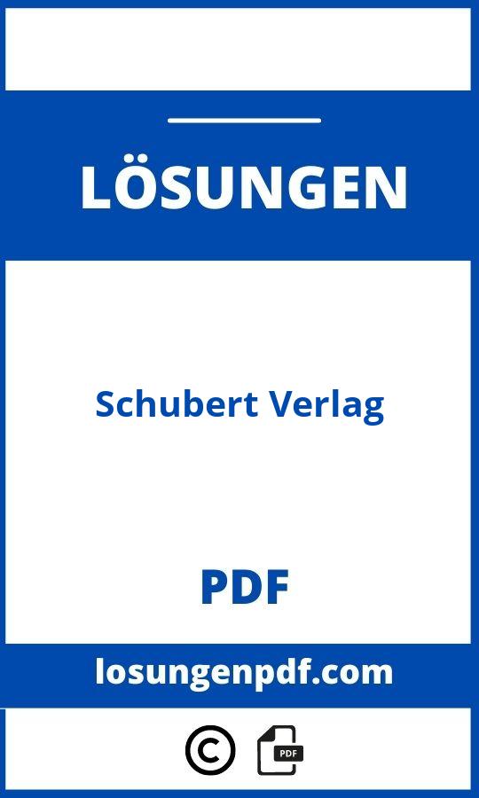 Schubert Verlag Lösungen Pdf