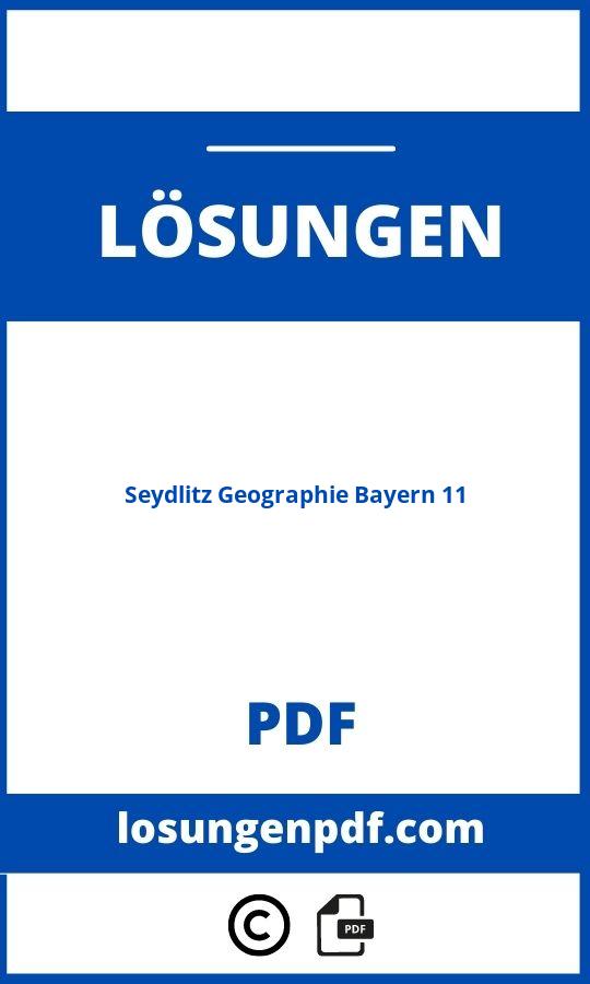 Seydlitz Geographie Bayern 11 Lösungen Pdf