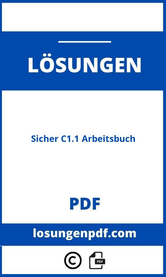 Sicher C1.1 Arbeitsbuch Lösungen Pdf