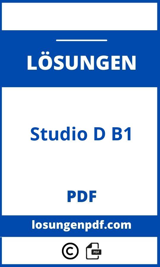 Studio D B1 Lösungen Pdf