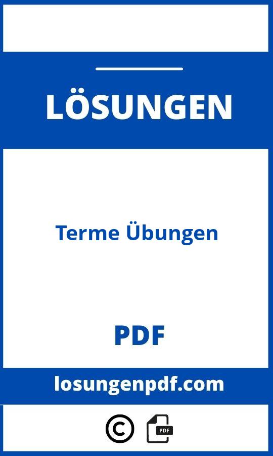 Terme Übungen Mit Lösungen Pdf